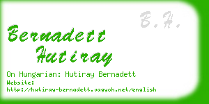 bernadett hutiray business card